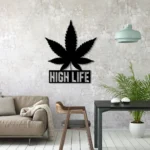 Cannabis Lifestyle Metal Sign Personalized Smoke Smoke Shop Name 1
