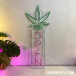 Cannabis Lifestyle Neon Sign Indoor Cannabis Open 1