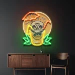 Cannabis Lifestyle Neon Sign Juicy Skull 1