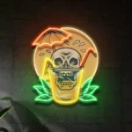 Cannabis Lifestyle Neon Sign Juicy Skull 1