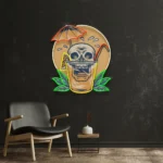Cannabis Lifestyle Neon Sign Juicy Skull 1