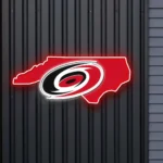 Carolina Hurricanes Neon Sign Carolina State Map 1
