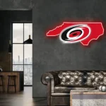 Carolina Hurricanes Neon Sign Carolina State Map 1