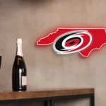 Carolina Hurricanes Neon Sign Carolina State Map 1