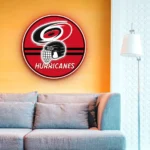 Carolina Hurricanes Neon Sign Nhl Helmet Acrylic 1