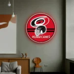 Carolina Hurricanes Neon Sign Nhl Helmet Acrylic 1