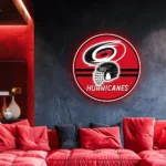Carolina Hurricanes Neon Sign Nhl Helmet Acrylic 1