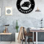 Carolina Panthers Metal Sign Panther Head Mark 1