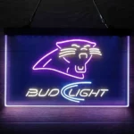 Carolina Panthers Neon Sign Bud Light 3 Color 1