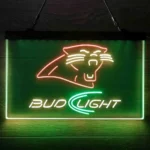 Carolina Panthers Neon Sign Bud Light 3 Color 1