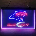 Carolina Panthers Neon Sign Bud Light 3 Color 1
