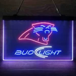 Carolina Panthers Neon Sign Bud Light 3 Color 1