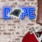 Carolina Panthers Neon Sign Dripping Dope 1