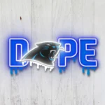 Carolina Panthers Neon Sign Dripping Dope 1