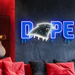 Carolina Panthers Neon Sign Dripping Dope 1