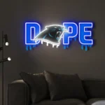 Carolina Panthers Neon Sign Dripping Dope 1