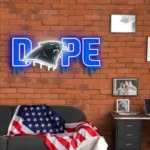 Carolina Panthers Neon Sign Dripping Dope 1