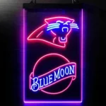 Carolina Panthers Neon Sign Navy Moon 1