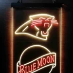 Carolina Panthers Neon Sign Navy Moon 1