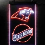 Carolina Panthers Neon Sign Navy Moon 1