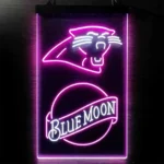 Carolina Panthers Neon Sign Navy Moon 1