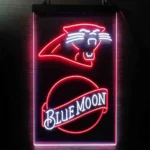 Carolina Panthers Neon Sign Navy Moon 1