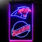 Carolina Panthers Neon Sign Navy Moon 1