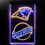 Carolina Panthers Neon Sign Navy Moon 1