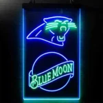 Carolina Panthers Neon Sign Navy Moon 1
