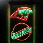 Carolina Panthers Neon Sign Navy Moon 1