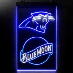 Carolina Panthers Neon Sign Navy Moon 1