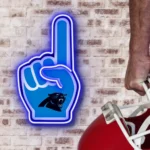 Carolina Panthers Neon Sign Nfl Foam Finger 1