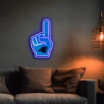 Carolina Panthers Neon Sign Nfl Foam Finger 1