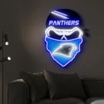 Carolina Panthers Neon Sign Skull 1