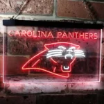 Carolina Panthers Neon Sign Wild Cat Face 1