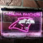 Carolina Panthers Neon Sign Wild Cat Face 1
