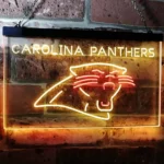 Carolina Panthers Neon Sign Wild Cat Face 1