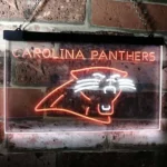 Carolina Panthers Neon Sign Wild Cat Face 1
