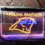 Carolina Panthers Neon Sign Wild Cat Face 1