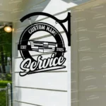 Cars Automotive Metal Sign Bespoke Logo Cadilac Metal Hanging Sign Car Garage Decor 1