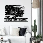 Cars Automotive Metal Sign Custom American Pump Truck Driver 1