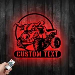 Cars Automotive Metal Sign Custom Bull Monster Truck 1