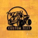 Cars Automotive Metal Sign Custom Bull Monster Truck 1