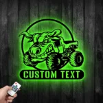 Cars Automotive Metal Sign Custom Bull Monster Truck 1