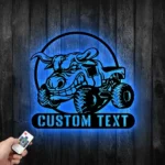 Cars Automotive Metal Sign Custom Bull Monster Truck 1