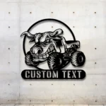Cars Automotive Metal Sign Custom Bull Monster Truck 1