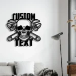 Cars Automotive Metal Sign Custom Mechanic Skull 1