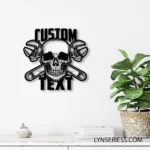 Cars Automotive Metal Sign Custom Mechanic Skull 1