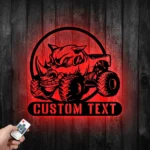 Cars Automotive Metal Sign Custom Rhino Monster Truck 1