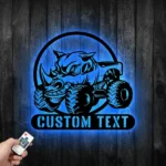 Cars Automotive Metal Sign Custom Rhino Monster Truck 1